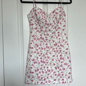 Summer floral , fully lined mini dress